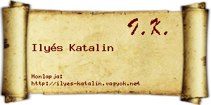 Ilyés Katalin névjegykártya