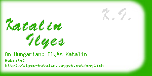 katalin ilyes business card