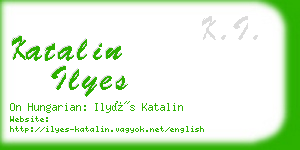 katalin ilyes business card